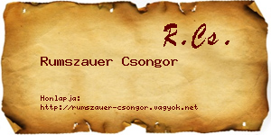 Rumszauer Csongor névjegykártya