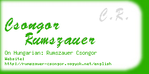 csongor rumszauer business card